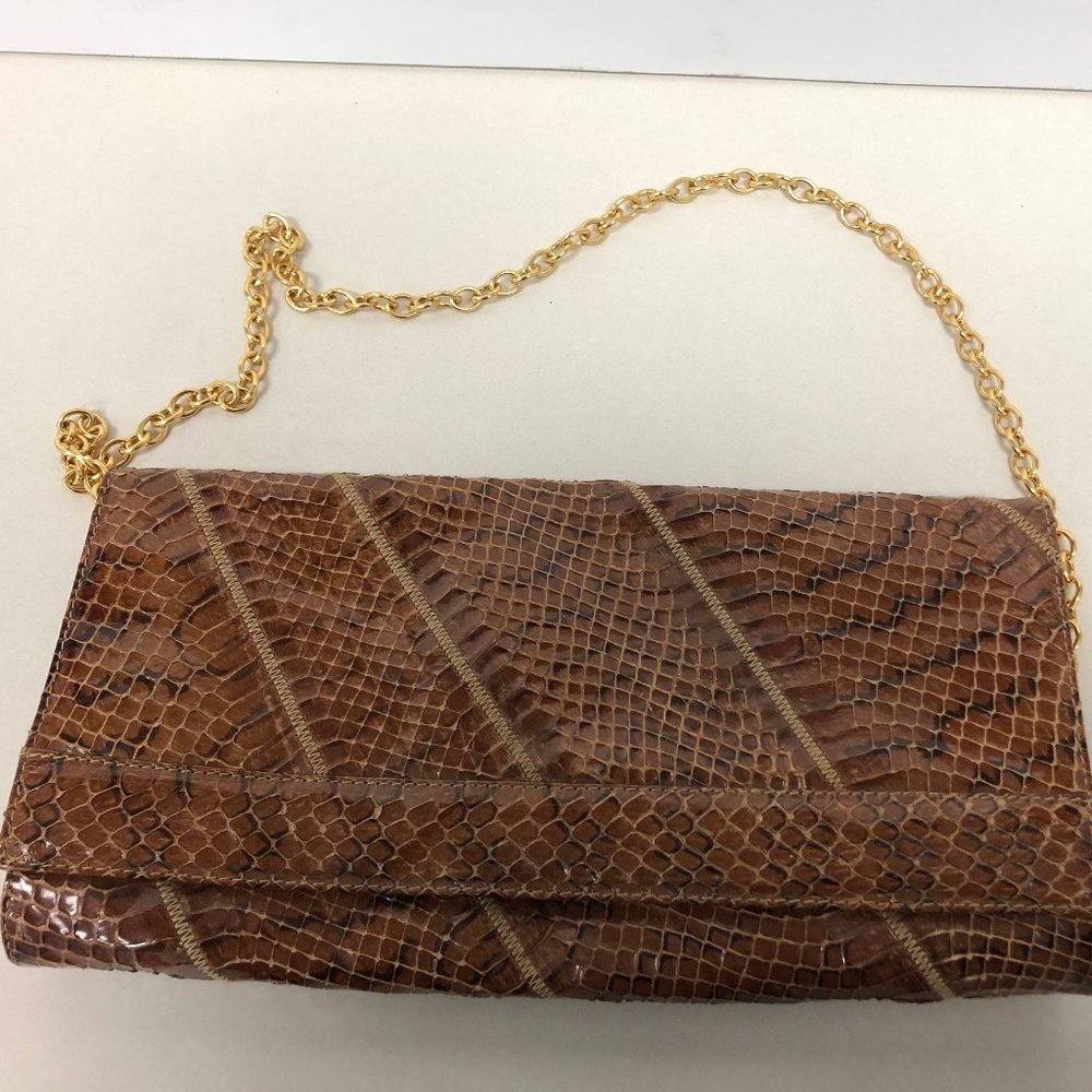 Brown Snakeskin w/ gold strap